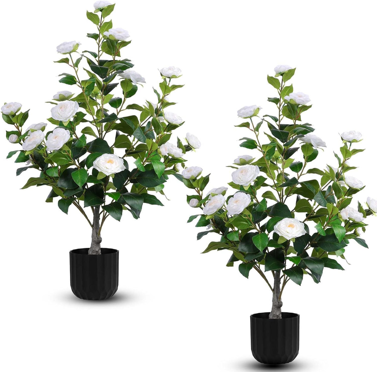 Greengris Artificial Camellia Trees in Pot, Decorative Use
