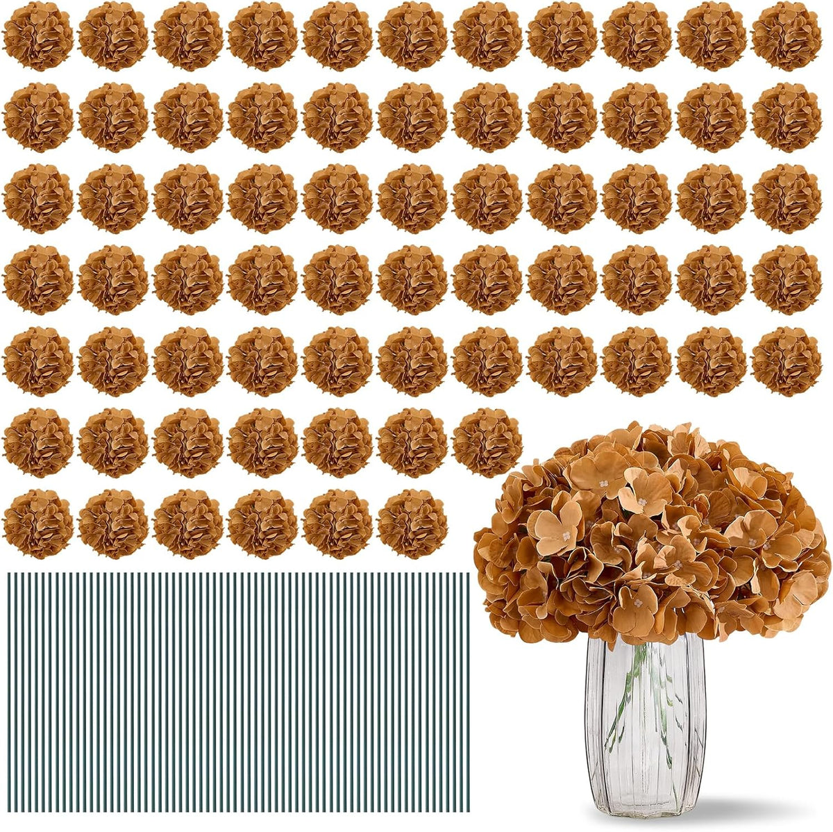 Greengris Artificial Hydrangea Flower Heads, Decorative Use