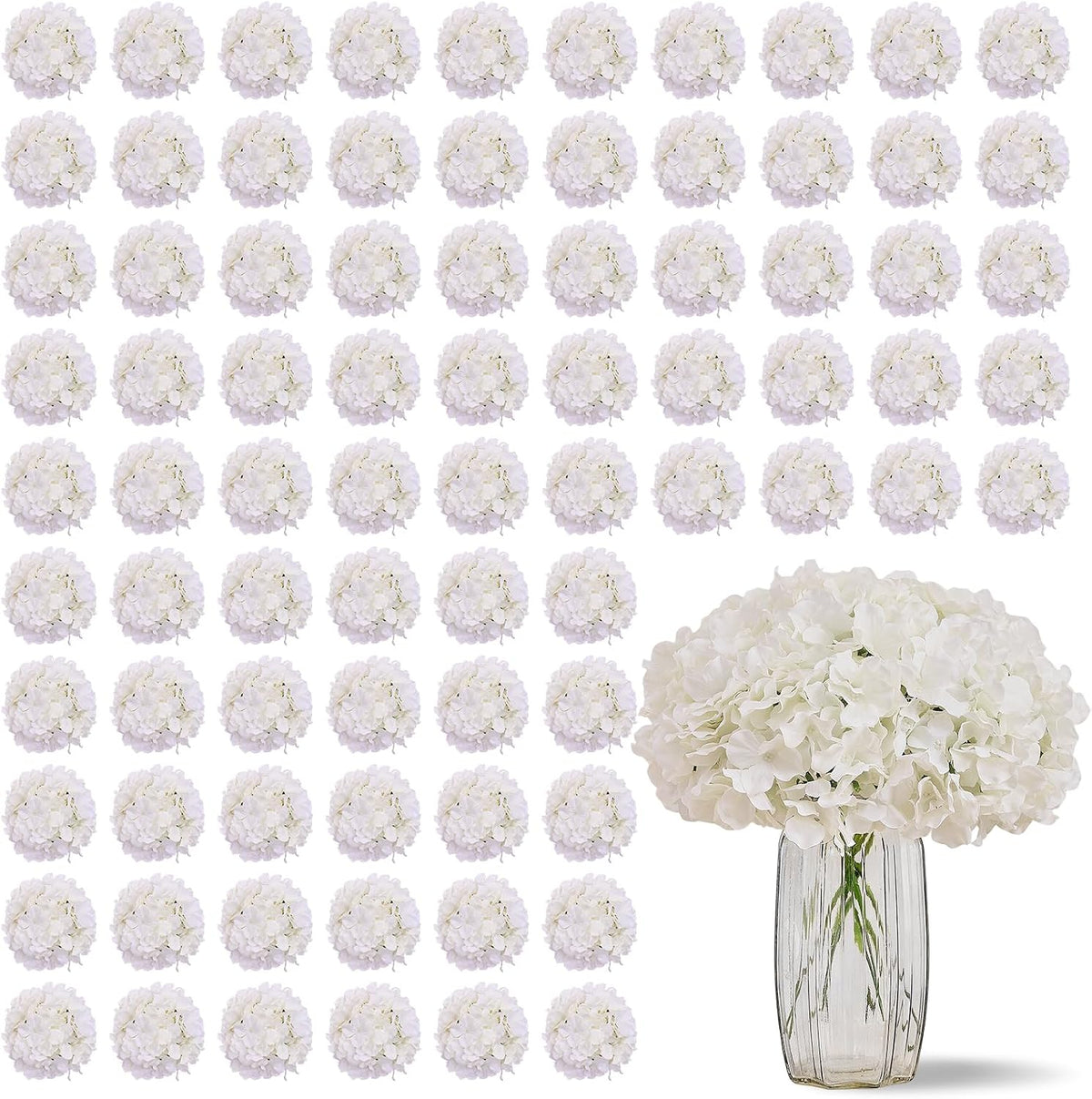 Greengris Artificial Hydrangea Flower Heads, Decorative Use