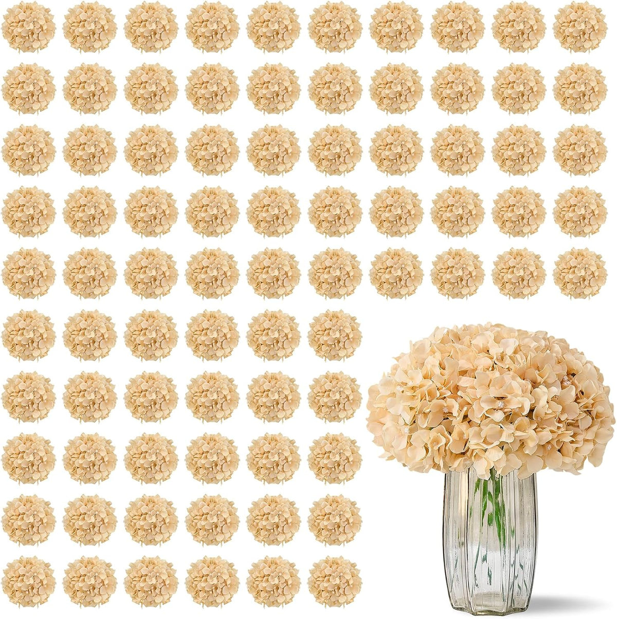 Greengris Artificial Hydrangea Flower Heads, Decorative Use