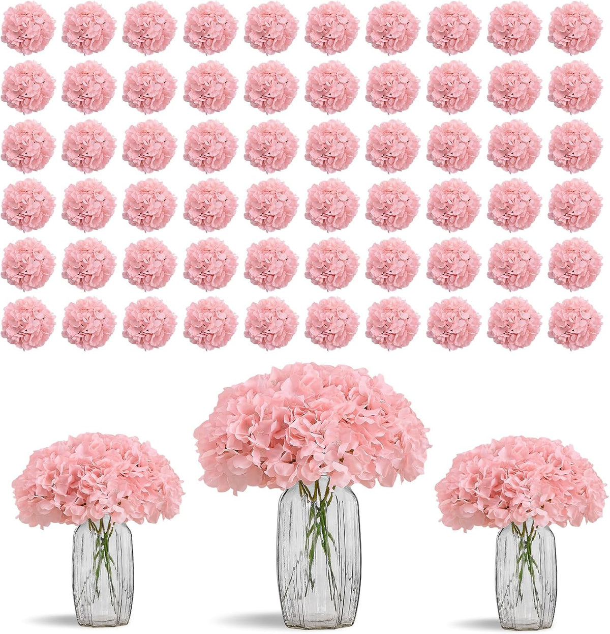 Greengris Artificial Hydrangea Flower Heads, Decorative Use