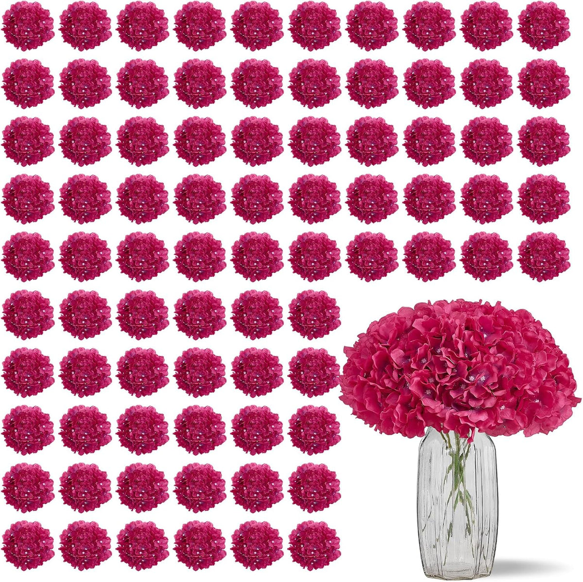 Greengris Artificial Hydrangea Flower Heads, Decorative Use