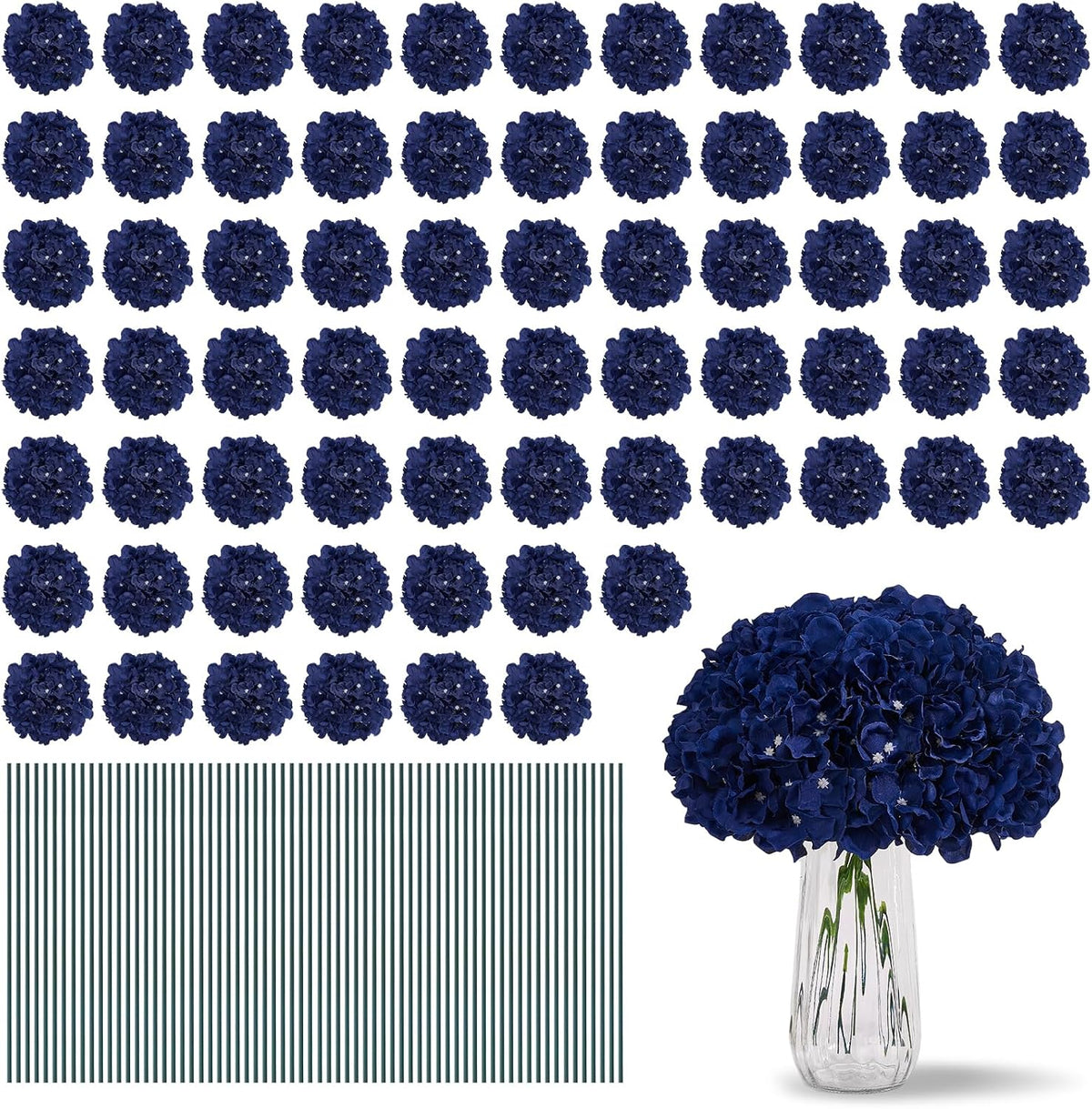 Greengris Artificial Hydrangea Flower Heads, Decorative Use