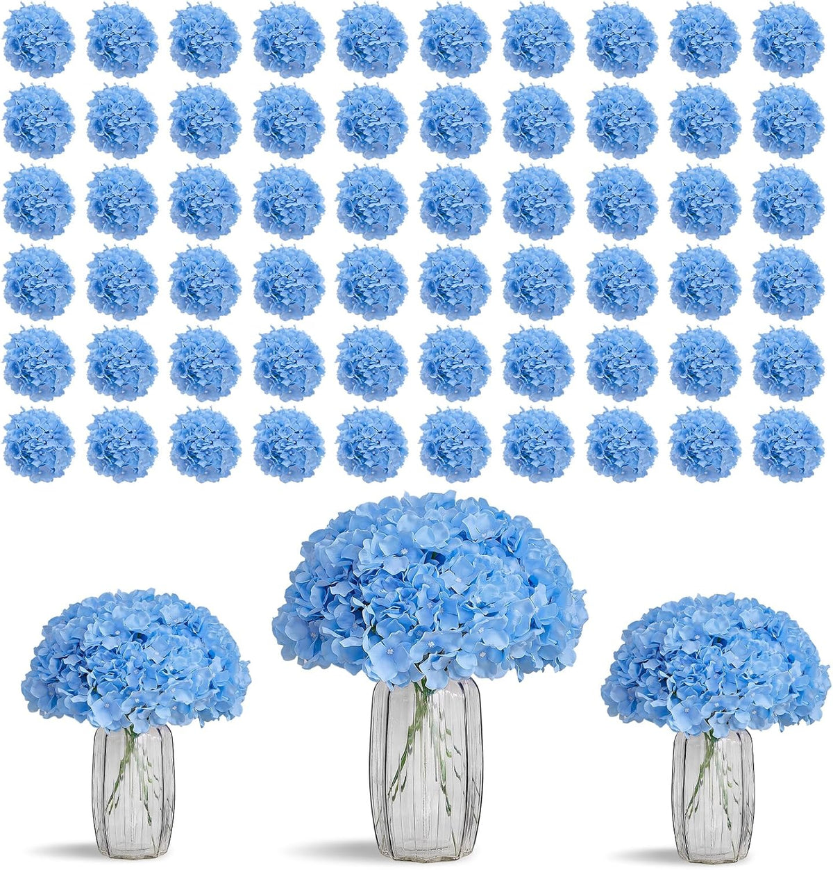 Greengris Artificial Hydrangea Flower Heads, Decorative Use