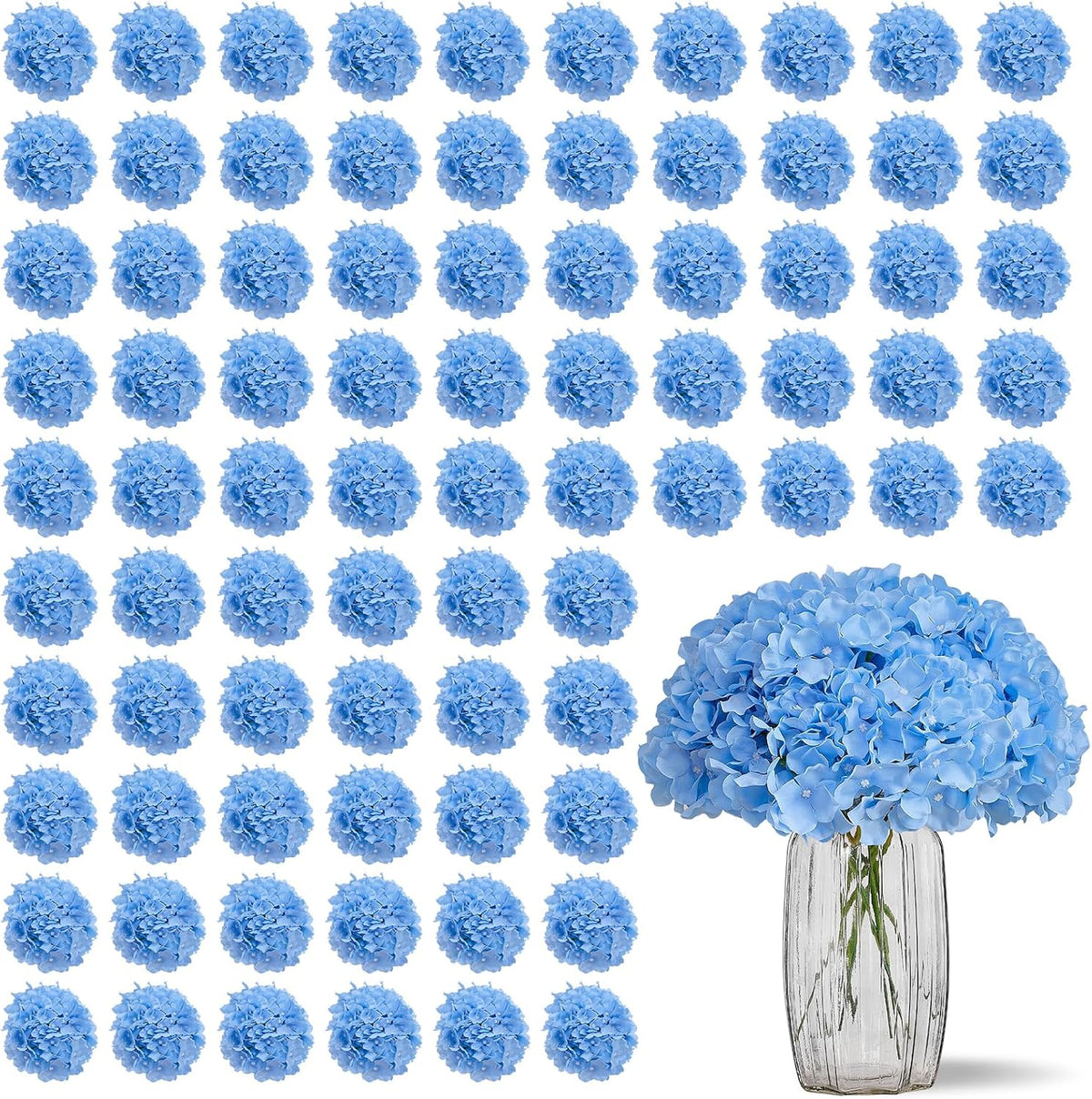 Greengris Artificial Hydrangea Flower Heads, Decorative Use